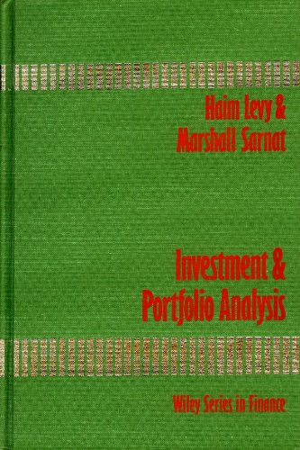 Stock image for Investment & Portfolio Analysis for sale by Alexander's Books