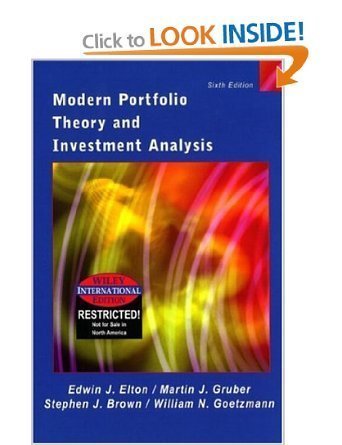 Beispielbild fr Modern Portfolio Theory and Investment Management zum Verkauf von Better World Books