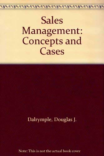 Stock image for Sales Management: Concepts and Cases for sale by BookHolders