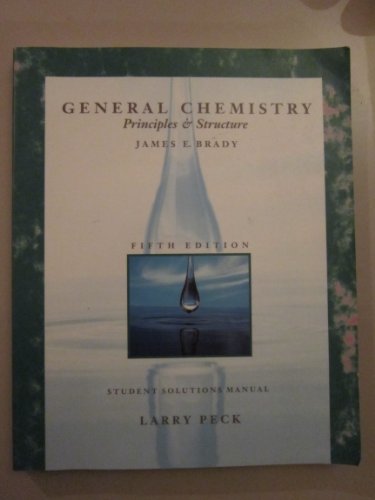 Stock image for General Chemistry, Student Solutions Manual: Principles and Structure for sale by dsmbooks