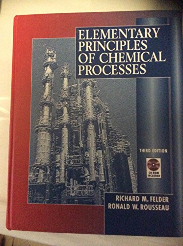 Beispielbild fr Elementary Principles of Chemical Processes zum Verkauf von Your Online Bookstore