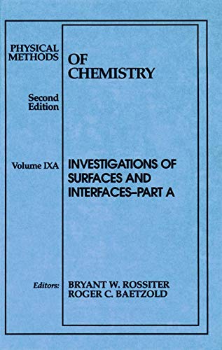 9780471544067: Physical Methods of Chemistry, Investigations of Surfaces and Interfaces: 8