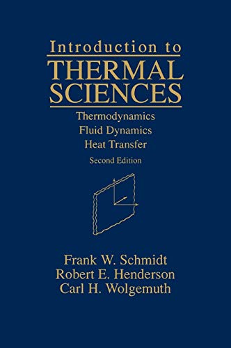 Imagen de archivo de Introduction to Thermal Sciences: Thermodynamics, Fluid Dynamics, Heat Transfer a la venta por SecondSale