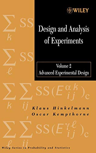 Stock image for Design and Analysis of Experiments, Volume 2: Advanced Experimental Design for sale by ThriftBooks-Atlanta