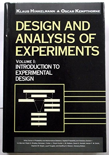 9780471551782: Introduction to Experimental Design (v1) (Wiley Series in Probability & Mathematical Statistics: Applied Probability & Statistics)