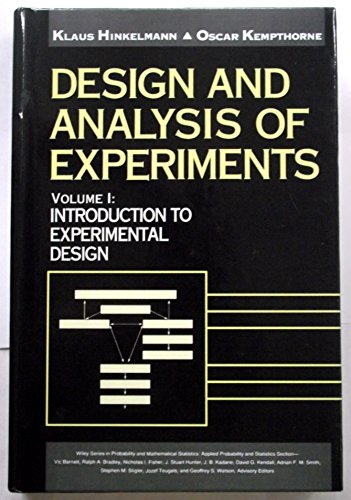 Stock image for Design and Analysis of Experiments, Introduction to Experimental Design (Wiley Series in Probability and Statistics) (Volume 1) for sale by Friends of  Pima County Public Library