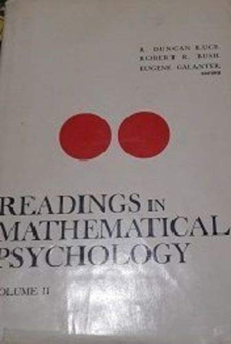 Stock image for Readings in Mathematical Psychology, Volume 2 for sale by BookDepart