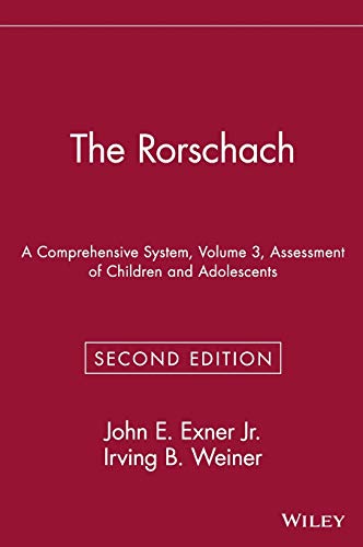 9780471559276: The Rorschach, Assessment of Children and Adolescents: A Comprehensive System Assessment of Children and Adolescents: 182 (Wiley Series on Personality Processes)