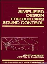 Beispielbild fr Simplified Design for Building Sound Control zum Verkauf von Better World Books