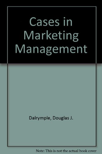 Beispielbild fr WIE Cases in Marketing Management zum Verkauf von AwesomeBooks