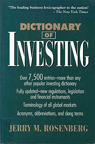 Stock image for Dictionary of Investing for sale by Better World Books