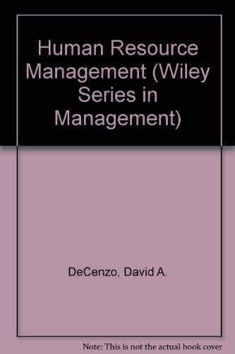 Imagen de archivo de Human Resource Management: Concepts and Practices (Wiley Series in Management) a la venta por HPB-Red