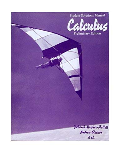 Stock image for Calculus - Preliminary Edition, Student Solutions Manual for sale by Hippo Books