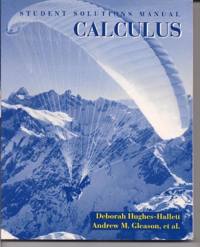 9780471585305: Calculus, Student Solutions Manual