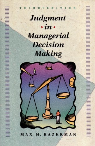 Imagen de archivo de Judgment in Managerial Decision Making a la venta por ThriftBooks-Atlanta