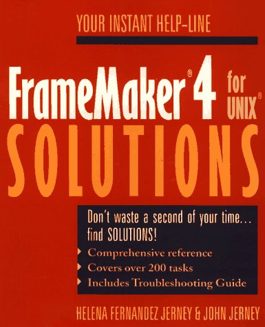 Beispielbild fr FrameMaker 4 for UNIX Solutions zum Verkauf von Better World Books