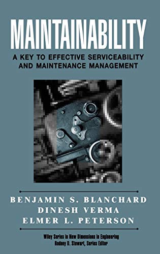 Imagen de archivo de Maintainability: A Key to Effective Serviceability and Maintenance Management a la venta por HPB-Red