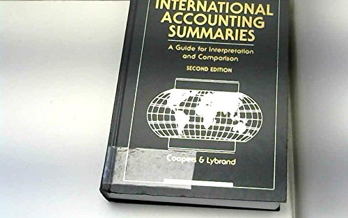 Imagen de archivo de International Accounting Summaries: A Guide for Interpretation and Comparison a la venta por HPB-Red