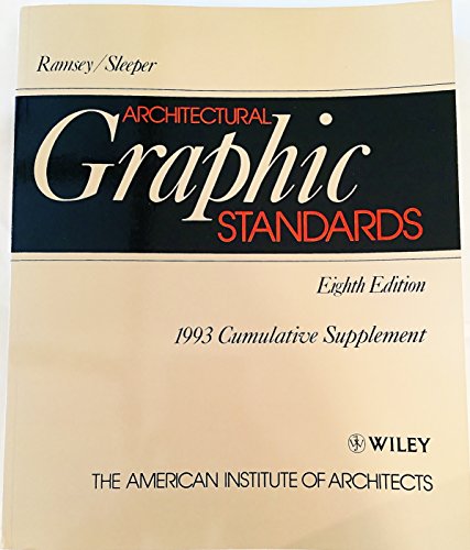 Imagen de archivo de Architectural Graphic Standards: 1993 Cumulative Supplement a la venta por Rainy Day Books