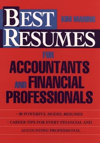 Beispielbild fr Best Resumes for Accountants and Financial Professionals zum Verkauf von Wonder Book