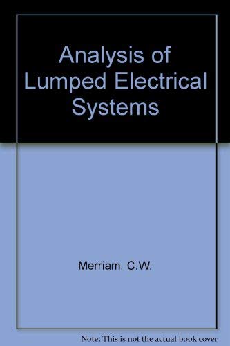 Stock image for Analysis of Lumped Electrical Systems for sale by Anybook.com