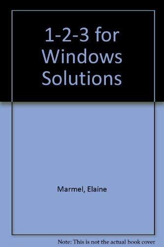 1-2-3 Release 4 for Windows Solutions (9780471598398) by Marmel, Elaine