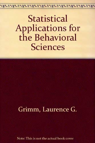 9780471599579: Statistical Applications for the Behavioural Sciences