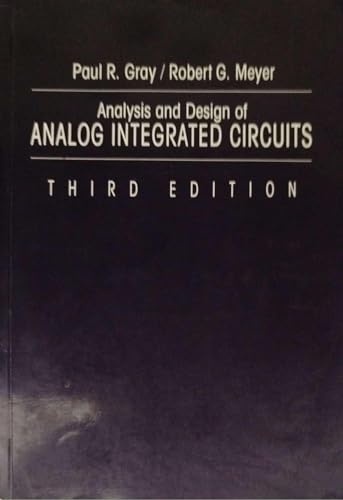9780471599845: Analysis and Design of Analog Integrated Circuits