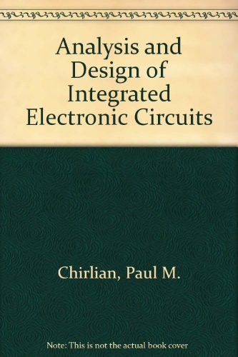 9780471603566: Analysis and Design of Integrated Electronic Circuits