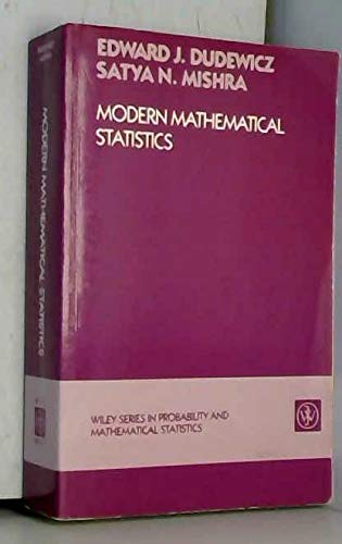 9780471607168: Modern Mathematical Statistics (Probability & Mathematical Statistics S.)