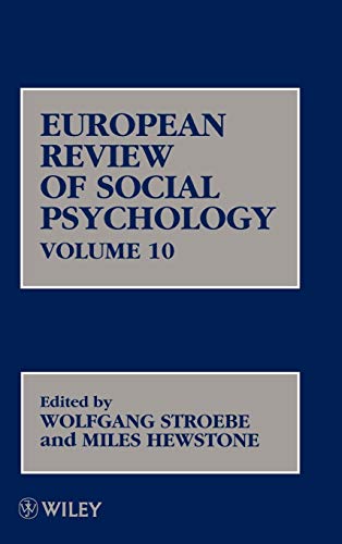 Imagen de archivo de European Review of Social Psychology a la venta por PsychoBabel & Skoob Books