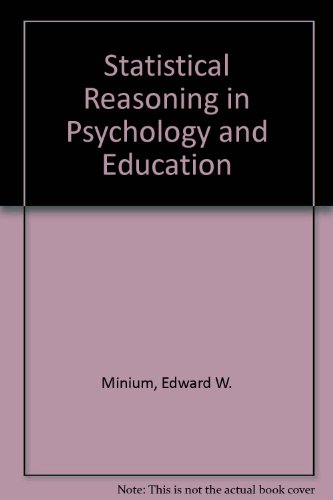 9780471608288: Statistical Reasoning in Psychology and Education