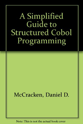 9780471610540: A Simplified Guide to Structured Cobol Programming