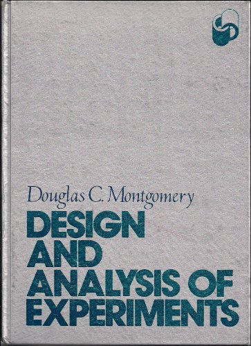 Imagen de archivo de Design and analysis of experiments a la venta por HPB-Red