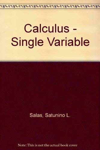 9780471616269: Calculus - Single Variable