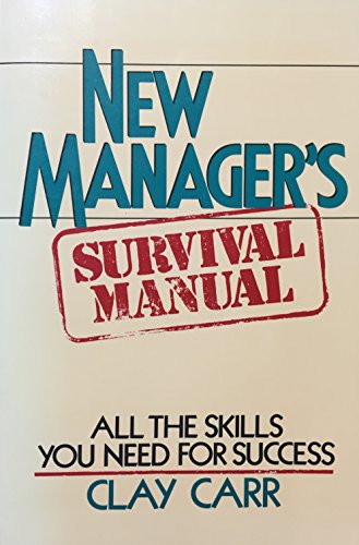 9780471616962: The New Manager's Survival Manual