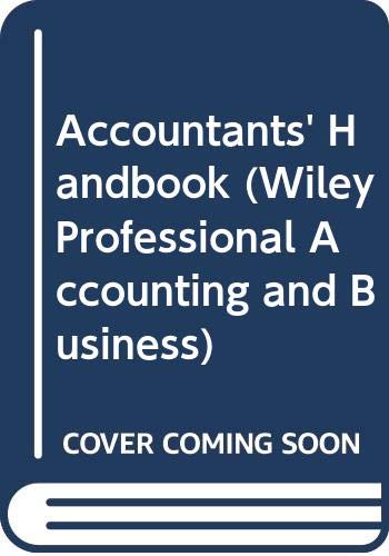 Imagen de archivo de Accountants' Handbook (Wiley Professional Accounting and Business) a la venta por Nauka Japan LLC