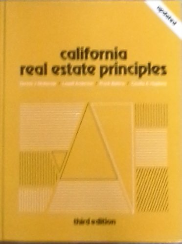 Imagen de archivo de California Real Estate Principles (John Wiley Series in California Real Estate) a la venta por HPB-Red