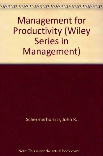 Stock image for Management of Productivity for sale by Better World Books