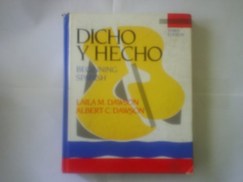 Stock image for Dicho y Hecho: Beginning Spanish for sale by HPB-Red