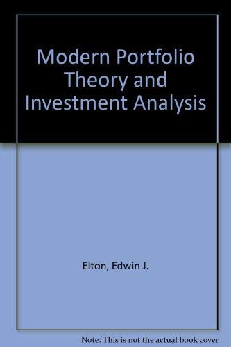 9780471633266: Modern Portfolio Theory and Investment Analysis