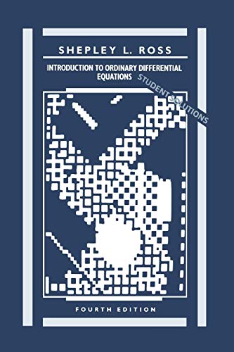 9780471634386: Introduction to Ordinary Differential Equations, Student Solutions Manual, 4th Edition