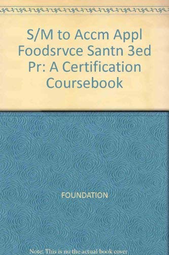 Imagen de archivo de Applied Foodservice Sanitation: A Certification Coursebook a la venta por Wonder Book