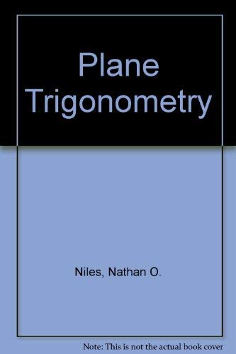 Imagen de archivo de Plane Trigonometry a la venta por Hawking Books