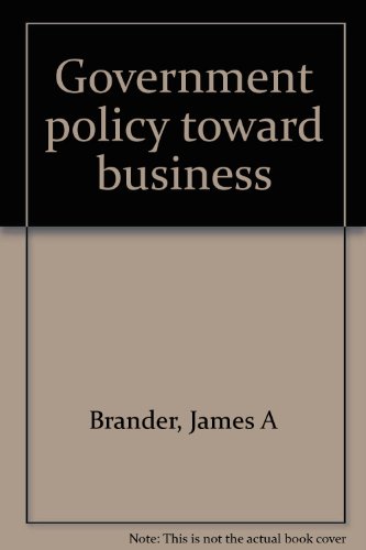 9780471641414: Government policy toward business