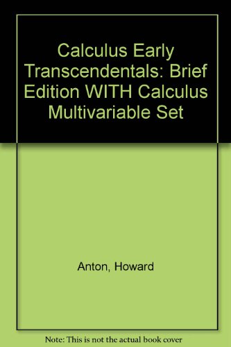 9780471649687: Calculus Early Transcedentals Brief 7th Edition with Calculus Multivariable 7th Edition Set