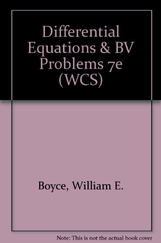 Stock image for Differential Equations and Bv Problems 7e (Wcs) for sale by Better World Books