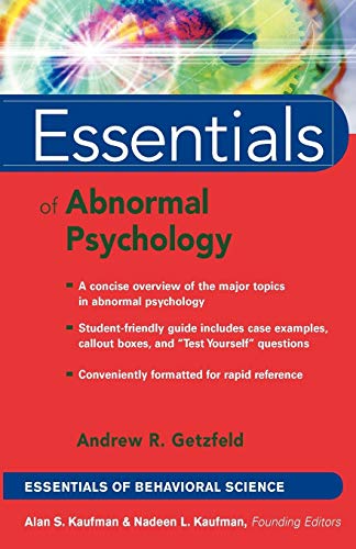 Imagen de archivo de Essentials of Abnormal Psychology a la venta por Better World Books