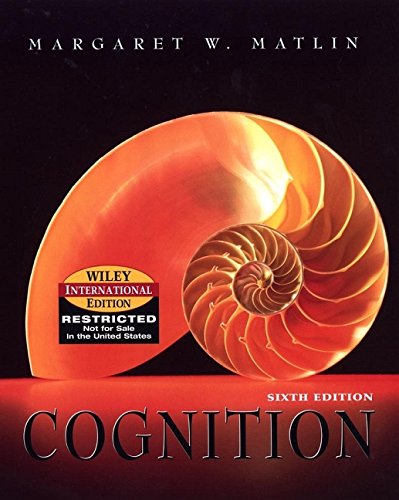 WIE Cognition (9780471658344) by Matlin, Margaret W.