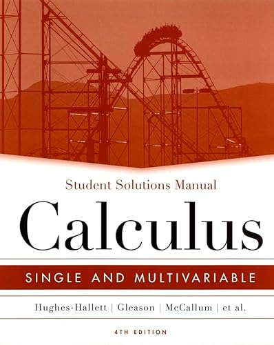 Beispielbild fr Student Solutions Manual to accompany Calculus: Single and Multivariable, 4th Edition zum Verkauf von SecondSale